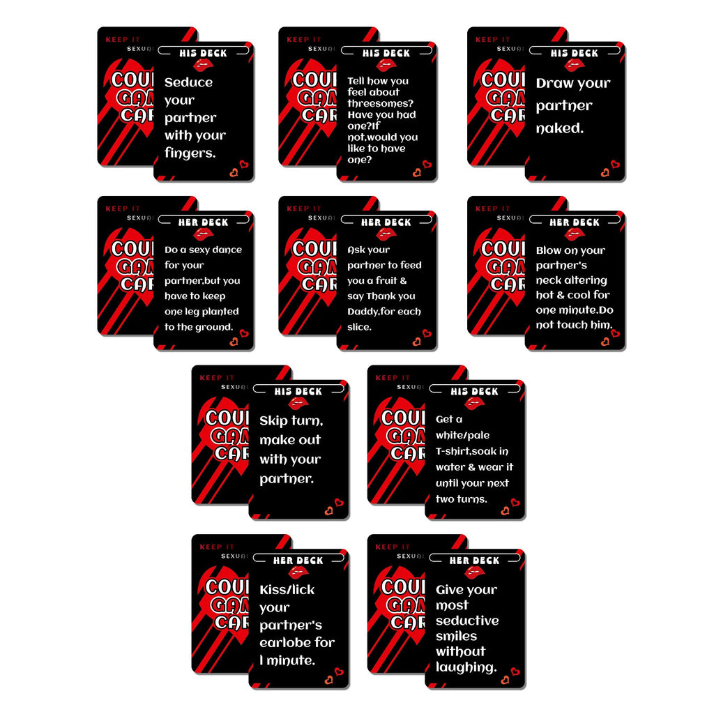 50PCS Flirty & Fun Couple Game Cards – Romantic Icebreaker for Date Night, Bedroom & Parties
